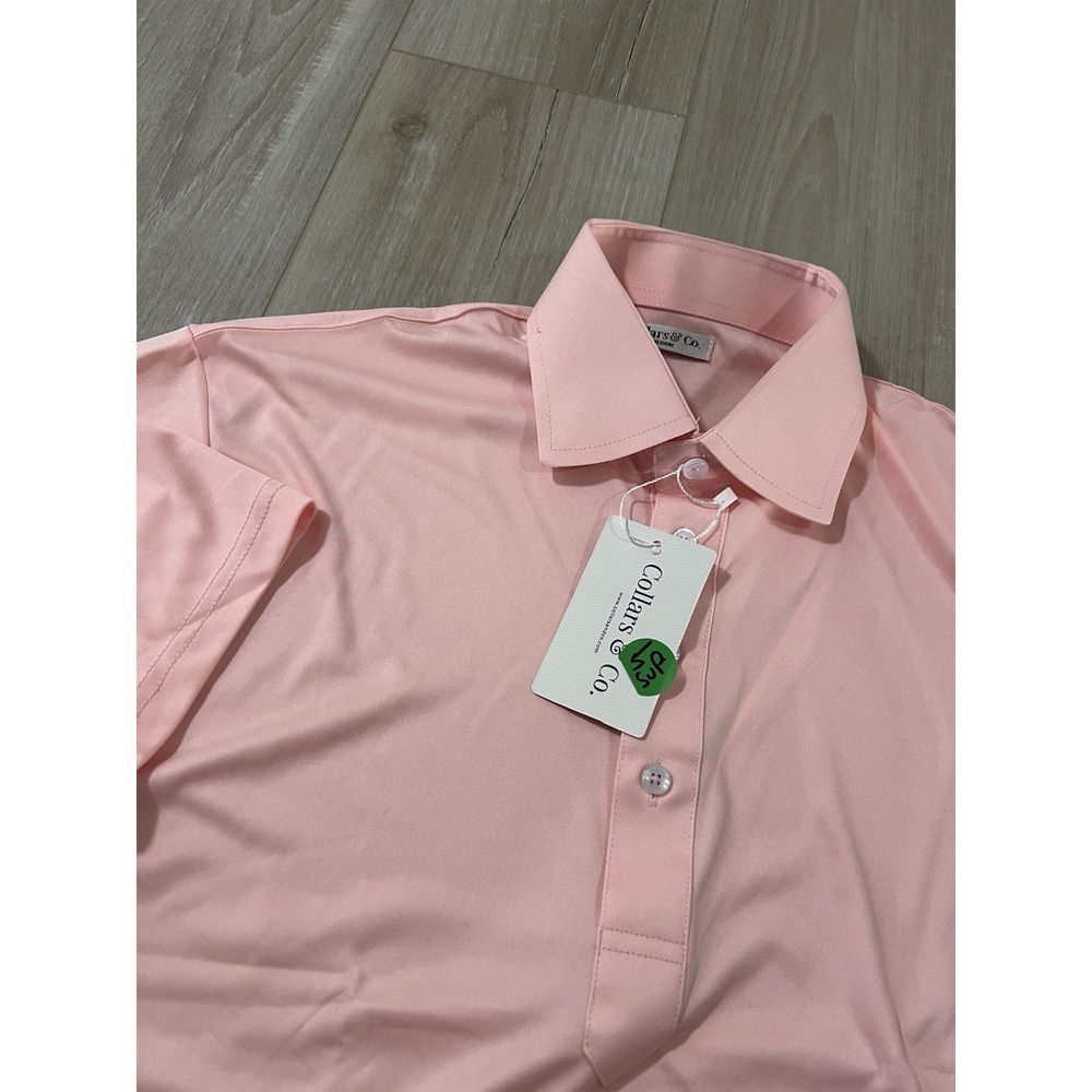 Collars and Co  Collar Polo Solid Pink   Size M